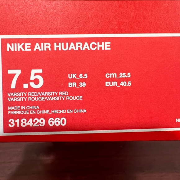 Nike, Men, Air Huarache, 318429 660, Red - Picture 2 of 11